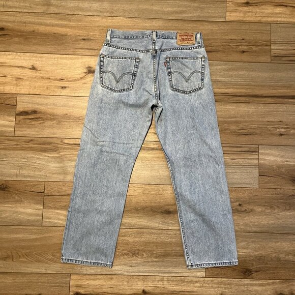 Men's Levis 505 Regular Fit Denim Jeans SZ 34x30 Blue Cotton Modern Red Tab - Picture 4 of 12